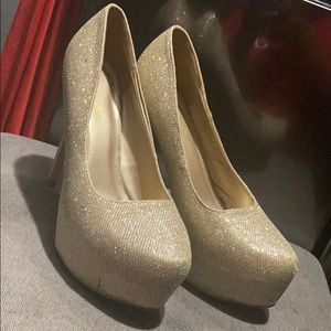 Sparkly glitter heels